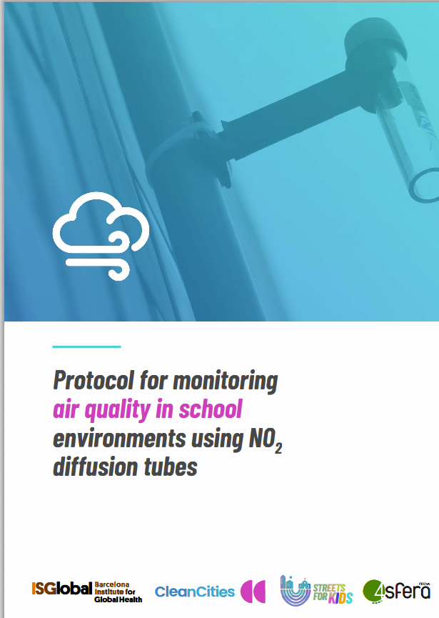 Cover of the Protocol for monitoring air quality in school environment